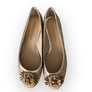 Antonio Melani women’s rhinestone flats